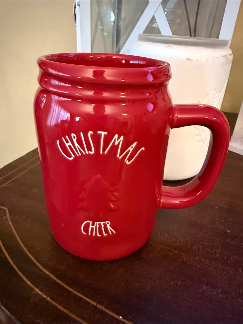Rae Dunn Red Ceramic 'Christmas Cheer' Mug
